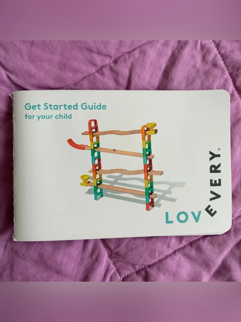 Complete Lovevery Energy In Motion Wooden Ball Ramp Marble Run toy